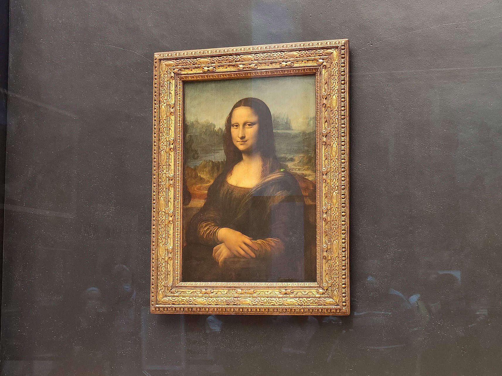 The Mona Lisa in The Louvre Musuem in Paris, France